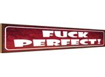 Vianmo Insegna In Legno 10X46 Cm Fuck Perfect
