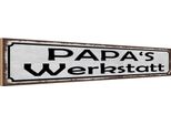 Vianmo Insegna In Legno 10X46 Cm Papas Wekstatt Familie