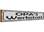 Vianmo Insegna In Legno 10X46 Cm Opas Wekstatt Familie