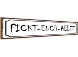 Vianmo Insegna In Legno 10X46 Cm Fickt-Euch-Allee