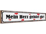 Vianmo Insegna In Legno 10X46 Cm Mein Herz GehöRt Dir Herz