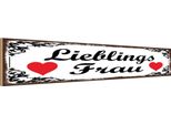 Vianmo Insegna In Legno 10X46 Cm Libelingsfrau Herz