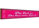 Vianmo Insegna In Legno 10X46 Cm Du Bist Es Du Bist Mein Mensch