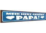 Vianmo Insegna In Legno 10X46 Cm Mein Herz GehöRt Papa