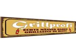Vianmo Insegna In Legno 10X46 Cm Grillprofi Echte MäNner Im Blut