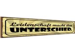 Vianmo Insegna In Legno 10X46 Cm Leidenschaft Macht Unterschied