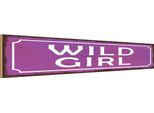 Vianmo Insegna In Legno 10X46 Cm Wild Girl