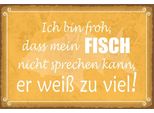 Vianmo Insegna In Legno 20X30 Cm Froh Mein Fisch Nicht Sprechen