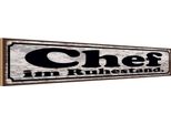 Vianmo Insegna In Legno 10X46 Cm Chef Im Ruhestand