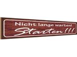 Vianmo Insegna In Legno 10X46 Cm Nicht Lange Warten Starten