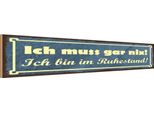 Vianmo Insegna In Legno 10X46 Cm Muss Gar Nix Bin Im Ruhestand