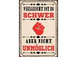 Vianmo Insegna In Legno 30X20 Cm Vielleicht Ist Es Schwer Aber
