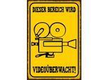 Vianmo Insegna In Legno 30X20 Cm Bereich VideoüBerwacht