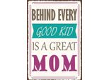 Vianmo Insegna In Legno 30X20 Cm Behind Every Good Kid Is A Great Mom