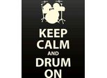 Vianmo Insegna In Legno 30X20 Cm Keep Calm And Drum On