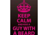 Vianmo Insegna In Legno 30X20 Cm Keep Calm And Kiss Guy With A Beard