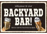 Vianmo Insegna In Legno 20X30 Cm Welcome To Our Backyard Bar