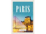 Vianmo Insegna In Legno 30X20 Cm Paris Frankreich Nacht Architektur