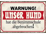 Vianmo Insegna In Legno 20X30 Cm Unser Hund Hat Benimmschule