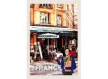 Vianmo Insegna In Legno 30X20 Cm Frankreich Innenstadt Restaurant Wein