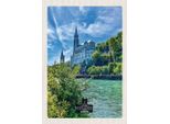 Vianmo Insegna In Legno 30X20 Cm Frankreich Lourdes Meer Kirche Natur