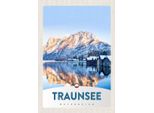 Vianmo Insegna In Legno 30X20 Cm Traunsee ÖStereich Winterzeit Schnee