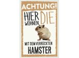 Vianmo Insegna In Legno 30X20 Cm Tiere Achtung Hier Hamster