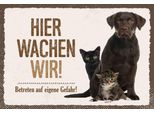 Vianmo Insegna In Legno 20X30 Cm Tiere Hund Hier Wachen Wir