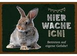 Vianmo Insegna In Legno 20X30 Cm Kaninchen Hier Wache Eigene Gefahr