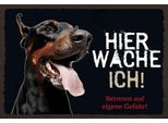 Vianmo Insegna In Legno 20X30 Cm Doberman Hier Wache Eigene Gefahr