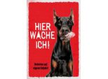 Vianmo Insegna In Legno 30X20 Cm Doberman Hier Wache Eigene Gefahr