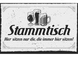 Vianmo Insegna In Legno 20X30 Cm Stammtisch Hier Sitzen Nur Die