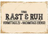 Vianmo Insegna In Legno 20X30 Cm Firma Rast & Rzh Vormittags Zu