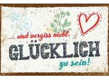 Vianmo Insegna In Legno 20X30 Cm Und Vergiss Nicht GlüCklich Zu Sein!