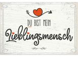 Vianmo Insegna In Legno 20X30 Cm Du Bist Mein Lieblingsmensch Herz