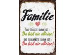 Vianmo Insegna In Legno 30X20 Cm Familie Du Bist Nie Alleine