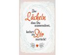Vianmo Insegna In Legno 30X20 Cm LäCheln Kommt Zu Dir ZurüCk