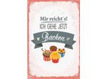 Vianmo Insegna In Legno 30X20 Cm Mir Reicht`S Ich Geh Backen Rot