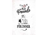 Vianmo Insegna In Legno 30X20 Cm Beste Freunde FüR Immer