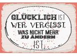 Vianmo Insegna In Legno 20X30 Cm GlüCklich Wer Vergisst