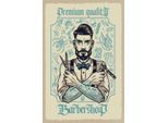 Vianmo Insegna In Legno 30X20 Cm Barbershop Premium Quality