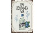 Vianmo Insegna In Legno 30X20 Cm Gin Das Bekommen Wir