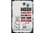 Vianmo Insegna In Legno 30X20 Cm Tiere Mein Therapeut 4 Pfoten