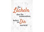 Vianmo Insegna In Legno 30X20 Cm Das LäCheln Kommt ZurüCk