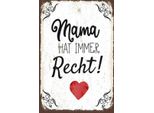 Vianmo Insegna In Legno 30X20 Cm Familie Mama Hat Immer Recht