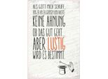 Vianmo Insegna In Legno 30X20 Cm Lustig Als Gott Mich Schuff
