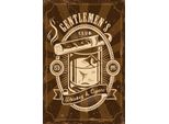 Vianmo Insegna In Legno 30X20 Cm Gentlemen`S Club Whiskey & Cigars