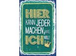 Vianmo Insegna In Legno 30X20 Cm Hier Kann Jeder Machen Was Ich