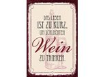 Vianmo Insegna In Legno 30X20 Cm Leben Ist Kurz FüR Schlechten Wein