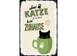 Vianmo Insegna In Legno 30X20 Cm Ohne Katze Ist Haus Kein Zuhause